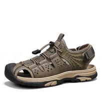Vasaros kvėpuojantys vyriški batai Tuščiaviduriai sandalai Lauko paplūdimio sandalai Kvėpuojantys vyriški laisvalaikio batai Komfortiški vyriški sportbačiai Zapatillas 38 chaki