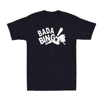 BADA BING Funny Jersey Mafia Stripper Tony Vintage Quote Unisex's T-Shirt 3XL black