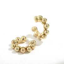 New Arrival Multicolor CZ Crystal Ear Cuff Stackable C Shaped Ear Clips No Pierced Cartilage Earring for Women Earcuffs beige