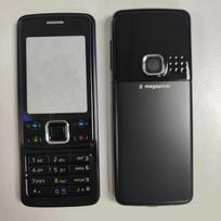 Visas pilnas korpusas, rėmelis, baterijos galinis dangtelis, angliškas klaviatūros dangtelis, skirtas Nokia 6300 juoda