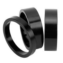 CANSUCC 5PCS 28.6MM MTB Bike Front Fork Washer Set Bicycle Stem Headset Spacer Fork GasketBlack gray