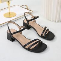 Women Platform Heel Sandals Thick Sole Buckle Strap Summer Shoes Plus Size 44 Open Toe Casual Dressy Footwear 41 beige