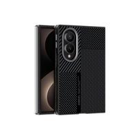 For Samsung Galaxy Z Fold 8 Wide Case Built-in Magnetic Checkered Texture Skin-friendly PU Leather Cover for Samsung Z Fold8 Galaxy Z Fold 8 black