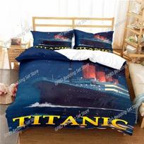 Movie Titanics Bedding Set For Bedroom Soft Modern Bedspreads Comefortable Kids Duvet Cover Quilt Cover And Pillowcase EU Single 135*200cm/53x79in 3pcs gray