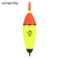 5g-100g Electronic Plastic Buoyancy Eva Foam Bobber Fishing Night Float Ball Boia red light-60g