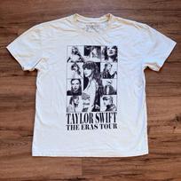 Taylor Swift The Eras Tour Official Cream Graphic T-Shirt Medium M gray