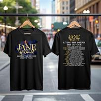Living The Dream Tour UK 2026 T-Shirt Jane Band Music Concert Dates Rock Tee Top XXXL gray
