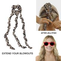 Heatless Curler Durable Curling Rod Headband for Long Medium Hair Home Women Champagne Leopard Print black