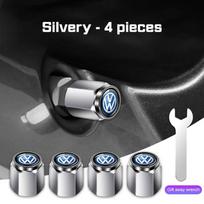 4pcs Metal Car Wheel Tire Valve Cap Stem Covers Accessories For Volkswagen VW R Polo Golf 8 Tiguan Passat Touareg Magotan Touran