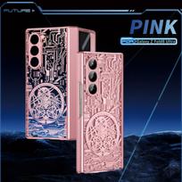 For Samsung Galaxy Z Fold 8 Ultra 7 6 5 4 3 5G Fashion Hinge Mechanical Electroplating Case Screen Protect Film Shockproof Cover Galaxy Z Fold3 5G