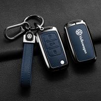 Automobilio cinko lydinio raktų dėklas Dangtelis Korpusas Volkswagen VW Polo Golf Passat SGH7 Tiguan Beetle T5 Up Eos Langyi Sagitar Jetta Weiling Bora black
