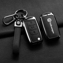 Automobilio cinko lydinio raktų dėklas Dangtelis Korpusas Volkswagen VW Polo Golf Passat SGH7 Tiguan Beetle T5 Up Eos Langyi Sagitar Jetta Weiling Bora black
