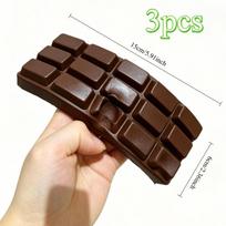 Squishy Simulated Chocolate Squeeze Toy Slow Rising Squishy Squeeze Fidget Toy Sensory Anxiety Relief Decompression Toy