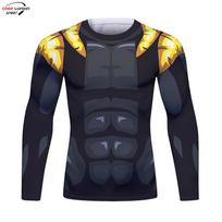 Gym Compression Shirt Men Anime GOKU Cosplay Costume T-Shirt Quick Dry  Long Sleeve Fitness Bodybuilding Workout Sport Shirts XXXL black