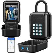 Išmanioji raktų dėžutė su užraktu, valdoma TTLock programėle, atrakinama Bluetooth ir PIN kodu Black-G22-2