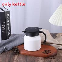 Modernus minimalistinis 316 nerūdijančio plieno termosinis arbatinukas su temperatūros indikatoriumi namų naudojimui White Classic,800ml gray
