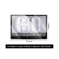 For Tesla Model Y Juniper Model 3 Highland Front Navigation Tempered Film Rear Screen Tempered Glass Film Anti-explosion Protect Rear Tempered Film