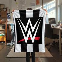 1PC WWE Print FlAannel Blanket, High quality Comfortable for All Seasons, Home Decor, Warmth and Comfort 80cm x 120cm white
