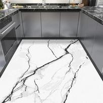 Virtuvės grindų kilimėlis Didelis PVC Oda Vandeniui atsparus Kilimas Neslystantis Atsparus aliejui Pėdos kilimėliai Imituoto marmuro kilimas Namų dekoravimo kilimai 50x80cm gray