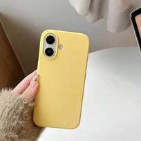 Skysto silikono mobiliojo telefono dėklas Apple iphone 16 15 14 13 12 11 Pro 13 mini X XR Xs Max Matinis minkštas galinis dangtelis Fundas For iPhone 12 Mini geltona
