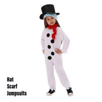 Frozen Snowman Olaf Cosplay Costume For Kids With Exquisite Workmanship** S(105-115cm) white