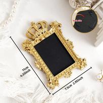 Hanging Mini Photo Frames Resin Wall Space DIY Vintage Picture Frame Baroque Ornate Gold Wedding Photo Display Frames Gifts beige