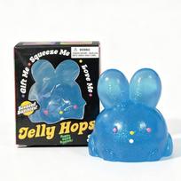 Needoh Jelly Hops Scented Bunny Squishy Toy Tpr Clear Glitter Squeeze Fidget Adult Daily Office Stress Relief Tension Calming