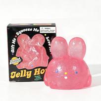 Needoh Jelly Hops Scented Bunny Squishy Toy Tpr Clear Glitter Squeeze Fidget Adult Daily Office Stress Relief Tension Calming