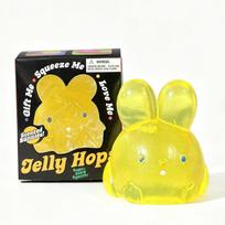 Needoh Jelly Hops Scented Bunny Squishy Toy Tpr Clear Glitter Squeeze Fidget Adult Daily Office Stress Relief Tension Calming