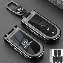 Compatible with Toyota Alphard Key Cover for Noah, Sienna, Sienta, Superb, Voxy, Tundra, Sequoia, and Truck Car Bag Buckle Shell gray