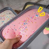 Sticky Box Cake Squishy Fidget Toy Slow Rising Butter Ice Cream Box Shaped Soft Squeeze Toy Anti-Stress Calming Plaything