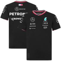 Stilingi 2024 m. F1 -benz komandos marškinėliai trumpomis rankovėmis su patogiu laisvu kirpimu M gray