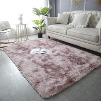 Plush Carpet Bedside Carpet Living Room Fully Covered Large Area Carpet Homestay Mat W80*L160CM gray