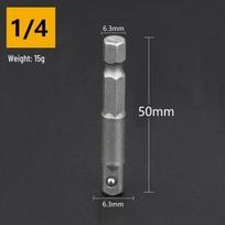 Hex Shank Power Extension and Drill Adapter: 1/4, 3/8, 1/2 Square Impact Wrench Conversion Rod