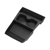 for Hyundai Santa Fe 2024 2025 2026 Car Central Lower Layer Storage Box Cup Holder TPE Organizer Tray Accessories Tidying black