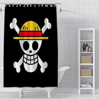 Dušo Anime L-Luffy Užuolaida Vandeniui atspari Poliesterio Audinys Dažyta Spalvinga Vonios Užuolaida Namų Vonios Kambario Dekoras Užuolaida Su Kabliukais YL90x180cm