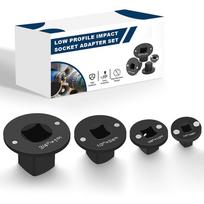 Tools for confined spaces Low Profile Impact Socket Adapter Set  Drive ratchet adapter set of 4pcs black
