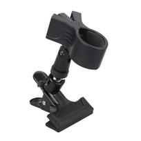 Hair Dryer Holder Metal Base 360 Degree Rotating Blow Dryer Stand Replacement for Clamp Microphone Organization Rack 1 black