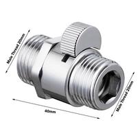 Brass Shower Flow Control Valve Female Male Quick-opening Shower Head Shut Off Valve G1/2 Water Flow Control Valves gray