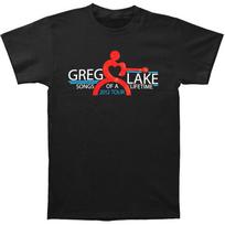 Men's Emerson Lake & Palmer Greg Lake Songs Of A Lifetime T-shirt Small Black S red