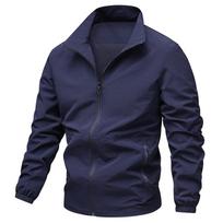 Spring Lightweight Varsity Jacket Men Summer Windbreaker Bomber Jacket Outdoor Gym Jogger Sport Hiking Running Coat Men Clothing 5XL tamsiai mėlyna spalva