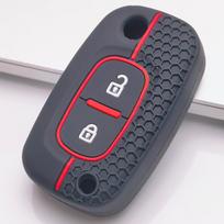 Silicone Folding Remote Key Sleeve for Renault Clio 3 Twingo 2 Modus Kangoo Scenic 2 Megane 2 Lada Vesta Granta Kalina Niva Flip Key Fob Protector juoda