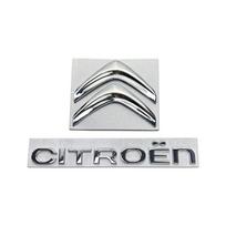 Metaliniai automobilio priekiniai, galiniai emblemos ženkleliai, vairo rato ženklelis Citroën C1 C2 C3 C4 C5 Elysee Picasso pakeitimui Logotipo priedai WP6 sidabras