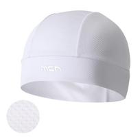 MCNSPORTS White Cool Effect Wet Skull Cap Wet Cycling Cap white