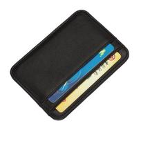 Genuine Leather Card Holder Slim Business Card ID Holder Credit Card Case Thin Small Wallet for Men Cardholder Sticker Black juoda