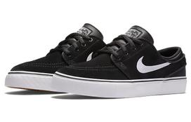 Nike SB Stefan Janoski Suede Low top Skateboard Shoes Black White Unisex 525104-021 36 black