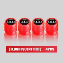 For Audi 4/6/10Pcs Car Styling Fluorescent Tire Valve Caps Auto Exterior Accessories S RS SLINE A1 A2 A3 A4 A5 A6 A7 A8 ABT