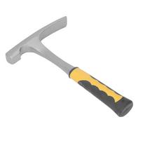 Geological Hammer High Carbon Steel Rock Pick Hammer with Arc for Survey Mine Exploration Geological Prospecting Flat gray