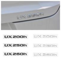 Blizgios juodos 3D ABS raidės ir skaičiai UX200 UX250h UX260h emblema Lexus automobilio bagažinės logotipas Lipdukas Ženklelis Priedai UX 250h