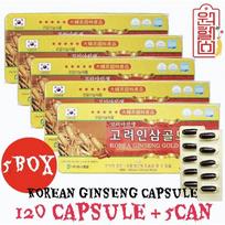 Korea Ginseng Ginseng Capsules 120 Capsules 5 Cans 5 pcs